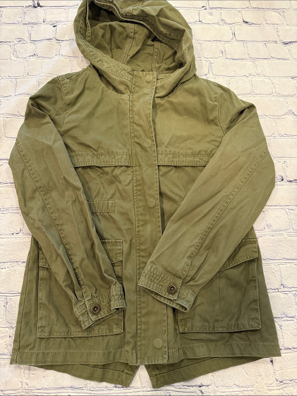 Joe Fresh Olive Green Hooded Utility Jacket | Kids XL | EUC